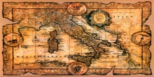 antique map of Italy
